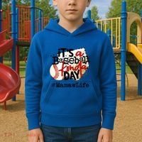 Its A Baseball Kinda Day Gift Baseball Mamaw Life Great Gift Kids Hoodie thumb 2