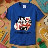 Its A Baseball Kinda Day Gift Baseball Mamaw Life Great Gift Kids T-Shirt thumb 3