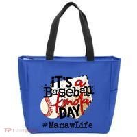 Its A Baseball Kinda Day Gift Baseball Mamaw Life Great Gift Tote Bag thumb 0