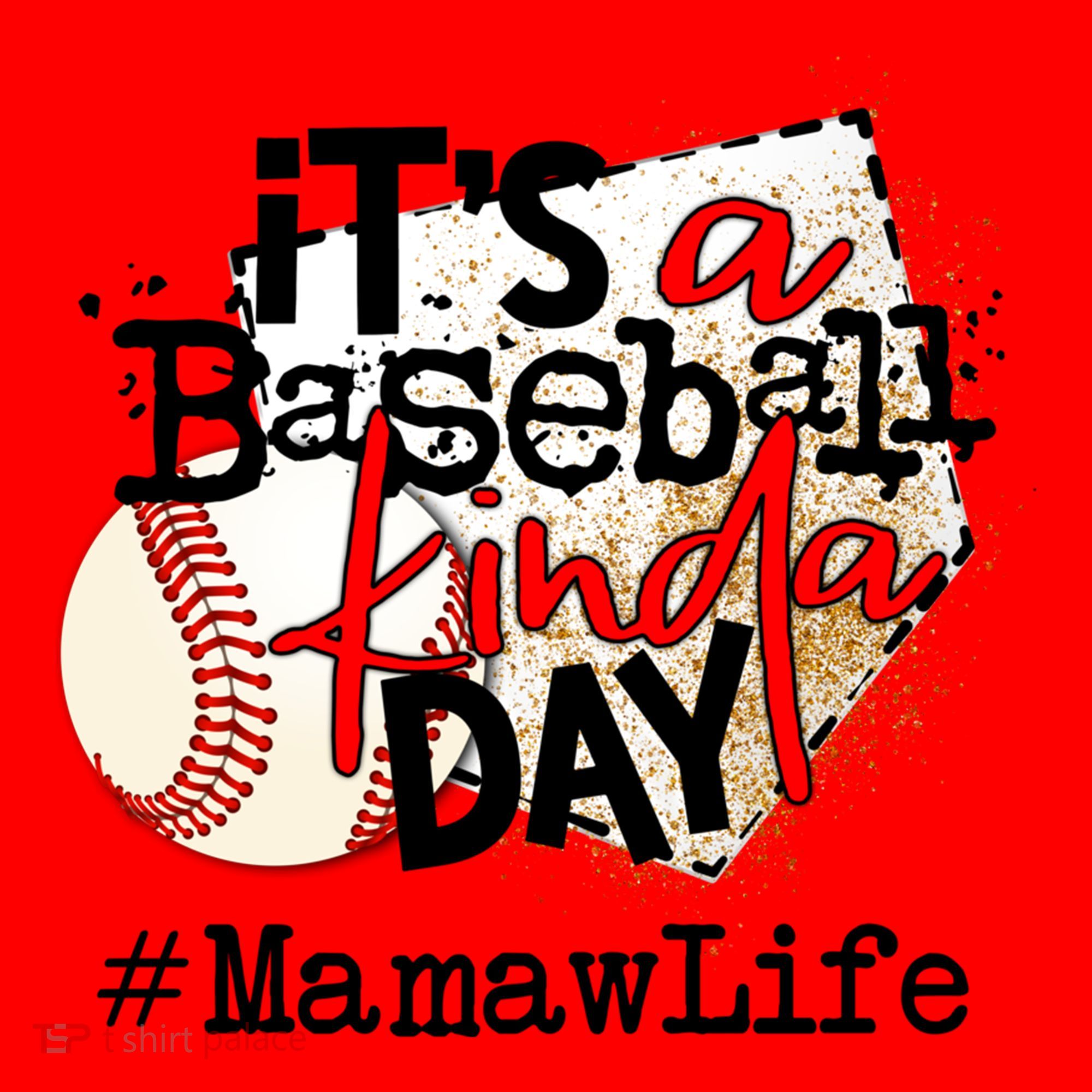 Its A Baseball Kinda Day Gift Baseball Mamaw Life Great Gift Santa Hat