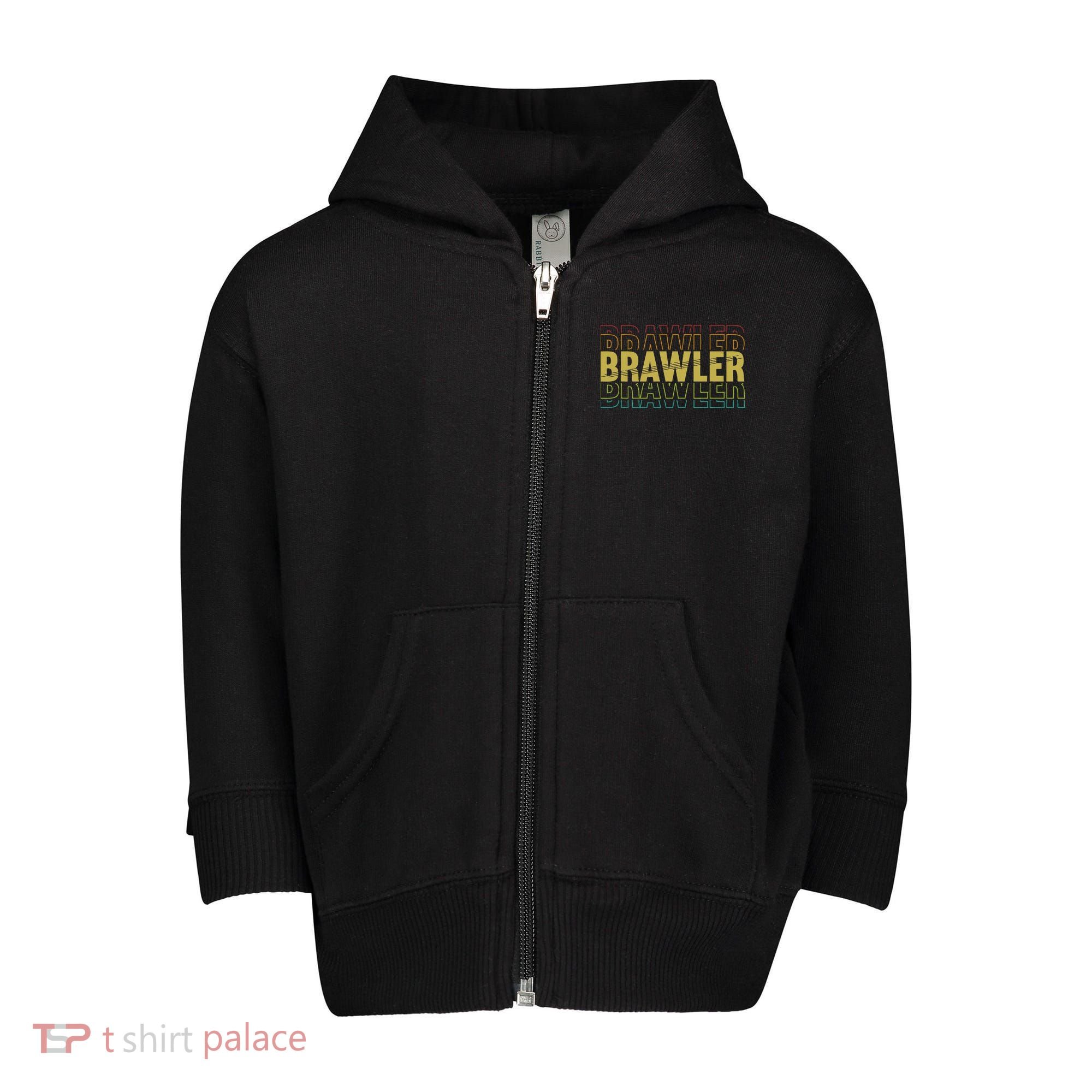 IM A Brawler Showdown Stars Toddler Zip Fleece Hoodie