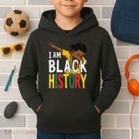 I Am Black History Black History Month Gift Kids Hoodie thumb 2