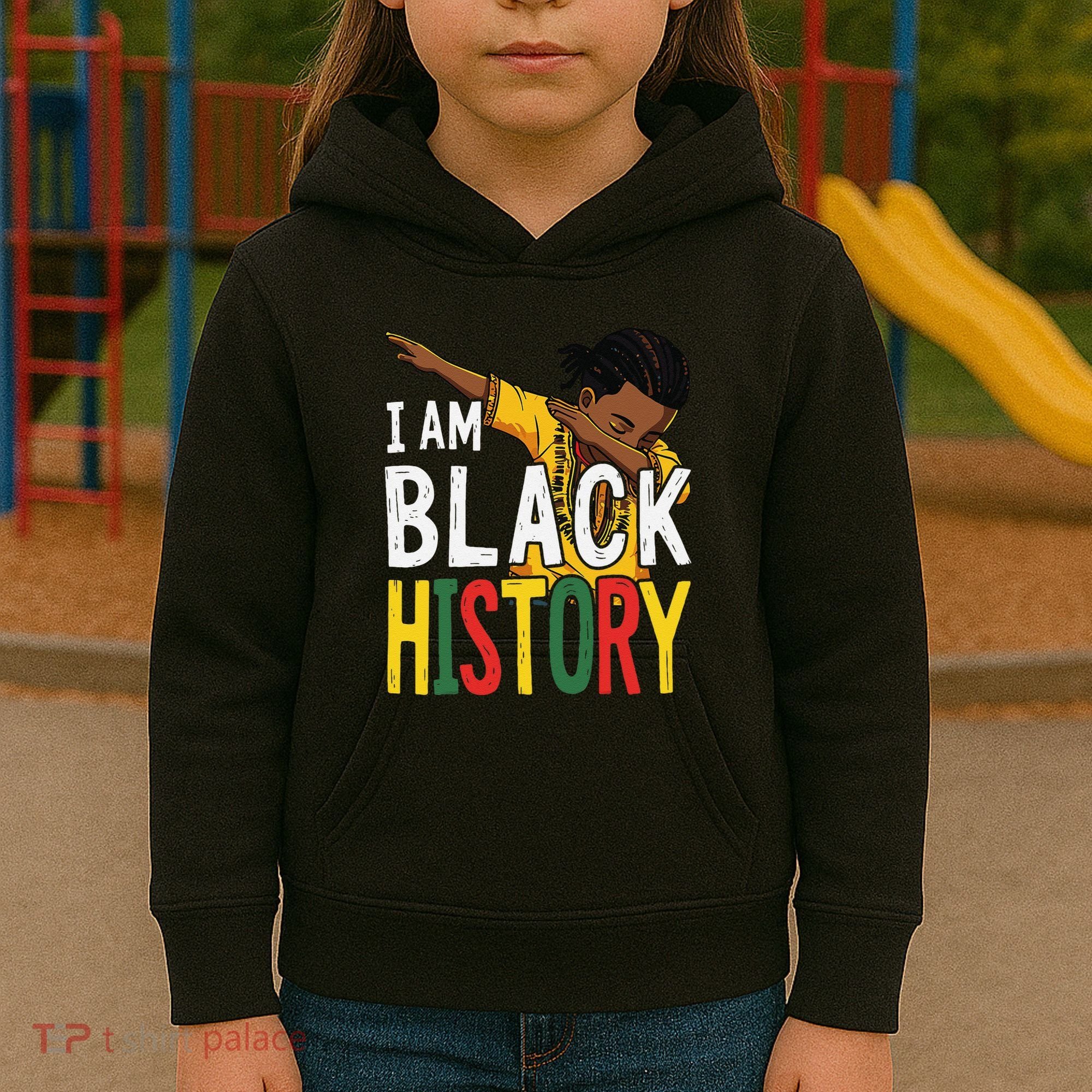 I Am Black History Black History Month Gift Kids Hoodie