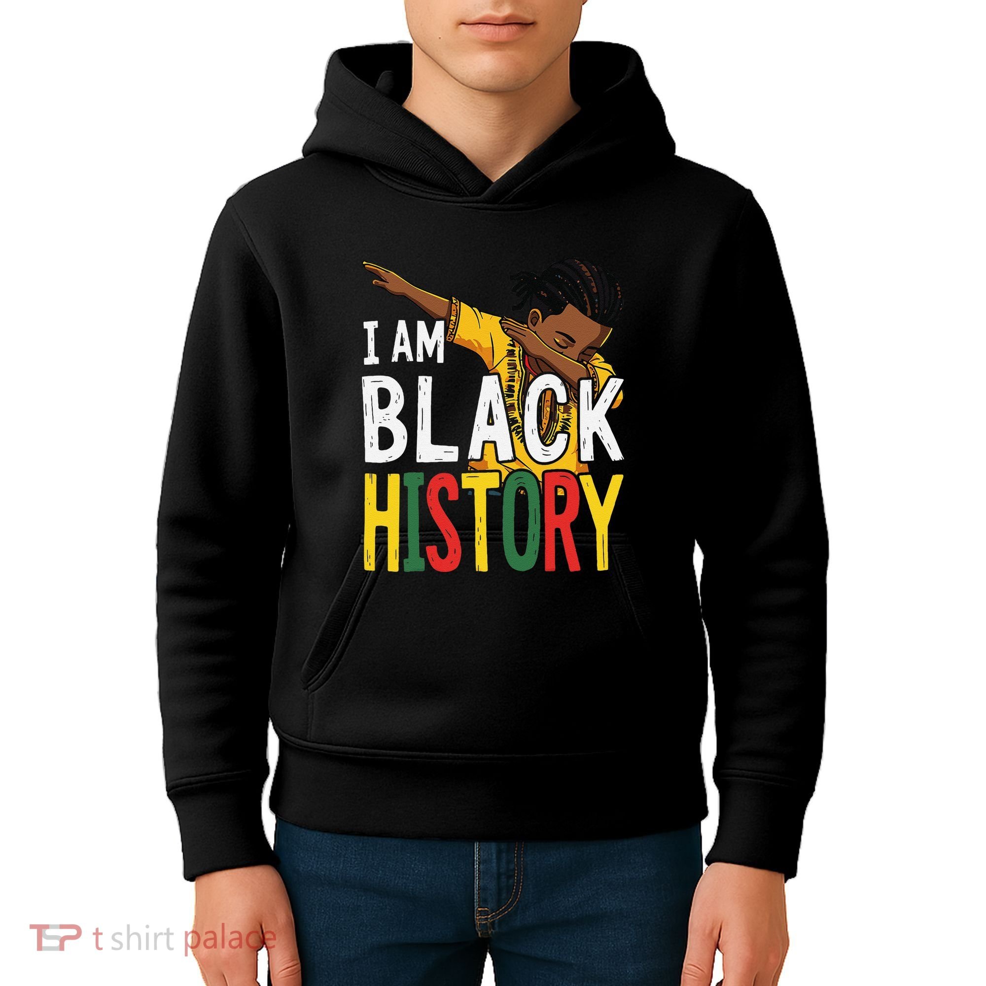 I Am Black History Black History Month Gift Kids Hoodie