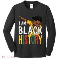 I Am Black History Black History Month Gift Kids Long Sleeve Shirt thumb 0