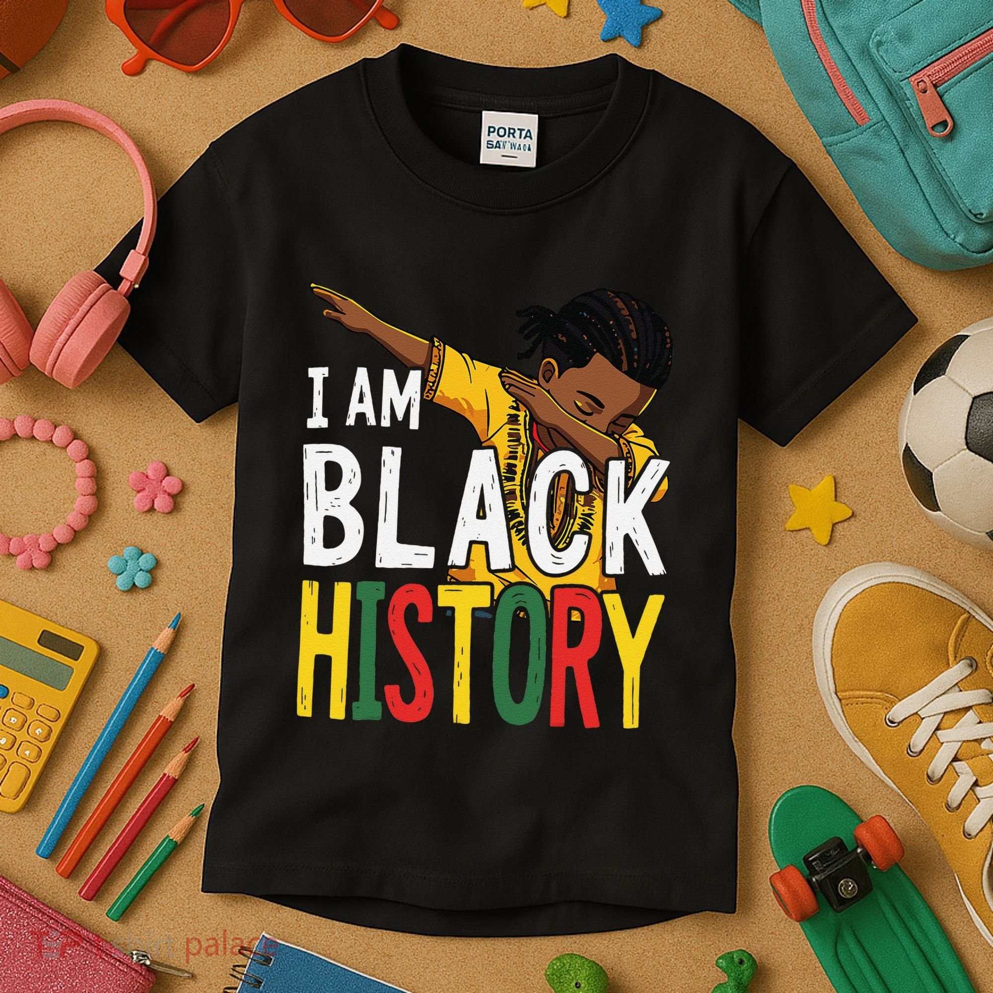 I Am Black History Black History Month Gift Kids T-Shirt