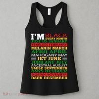 I Am Black Every Month Shirt Black History Month Women's Tank Top thumb 3