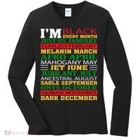 I Am Black Every Month Shirt Black History Month Women's Long Sleeve Shirt thumb 0