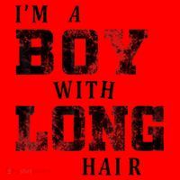 I'm A Boy With Long Hair Funny Long Hair Boy Cool Santa Hat thumb 1
