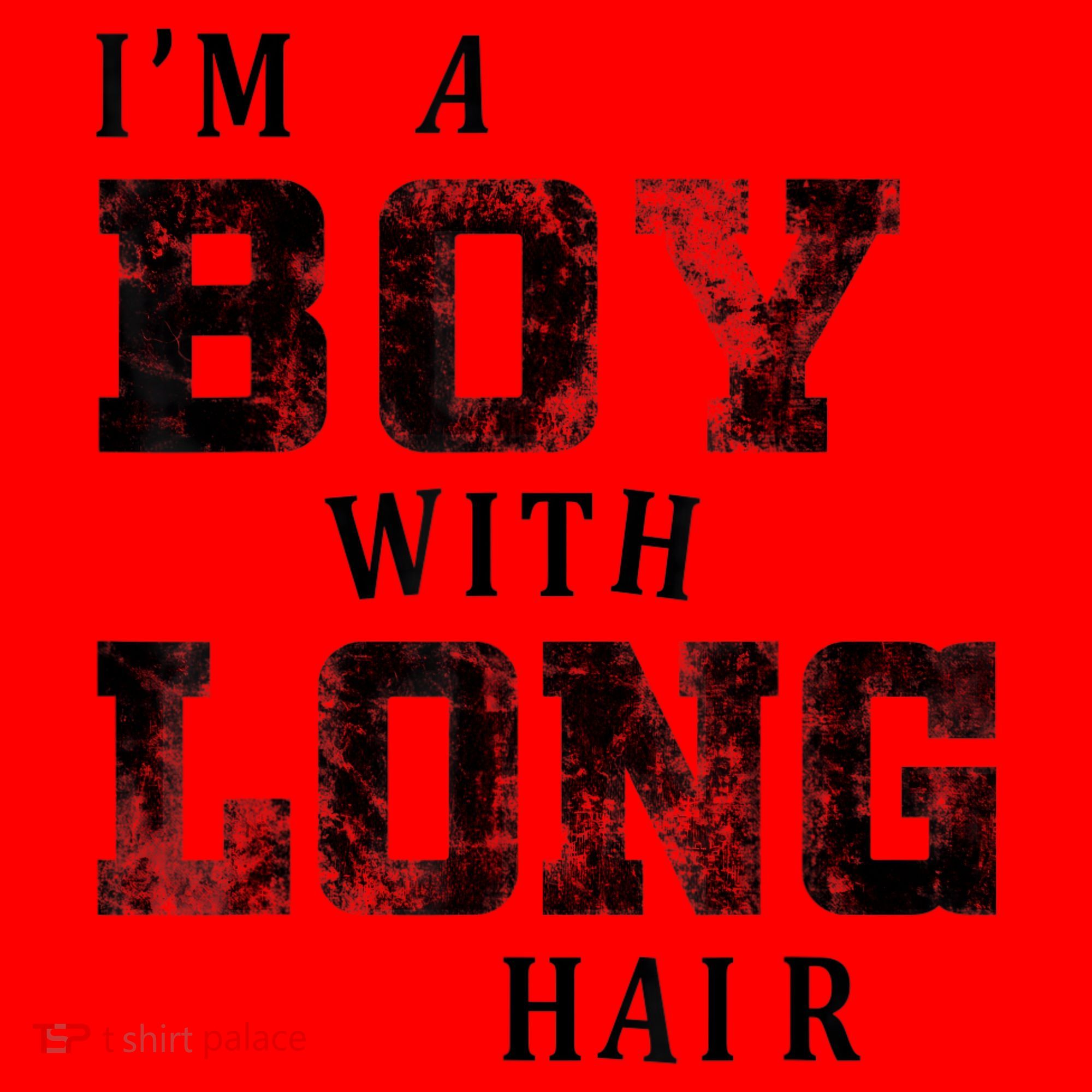 I'm A Boy With Long Hair Funny Long Hair Boy Cool Santa Hat