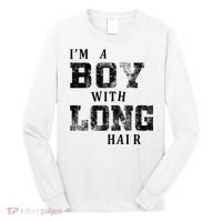 I'm A Boy With Long Hair Funny Long Hair Boy Cool Long Sleeve Shirt thumb 0