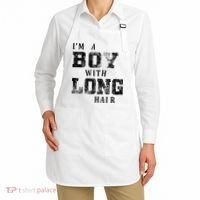 I'm A Boy With Long Hair Funny Long Hair Boy Cool Apron thumb 2
