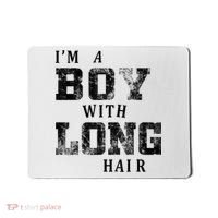 I'm A Boy With Long Hair Funny Long Hair Boy Cool Mousepad thumb 0