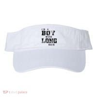 I'm A Boy With Long Hair Funny Long Hair Boy Cool Visor thumb 0