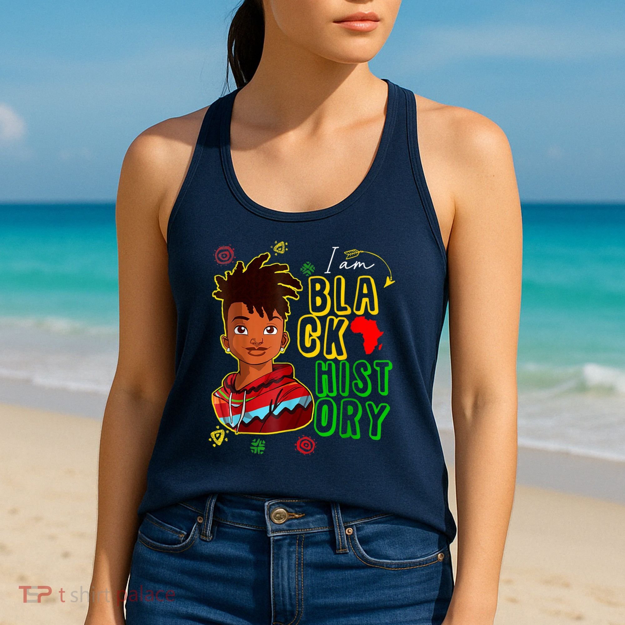 I Am Black History Month Black History Month African American Black Women's Tank Top