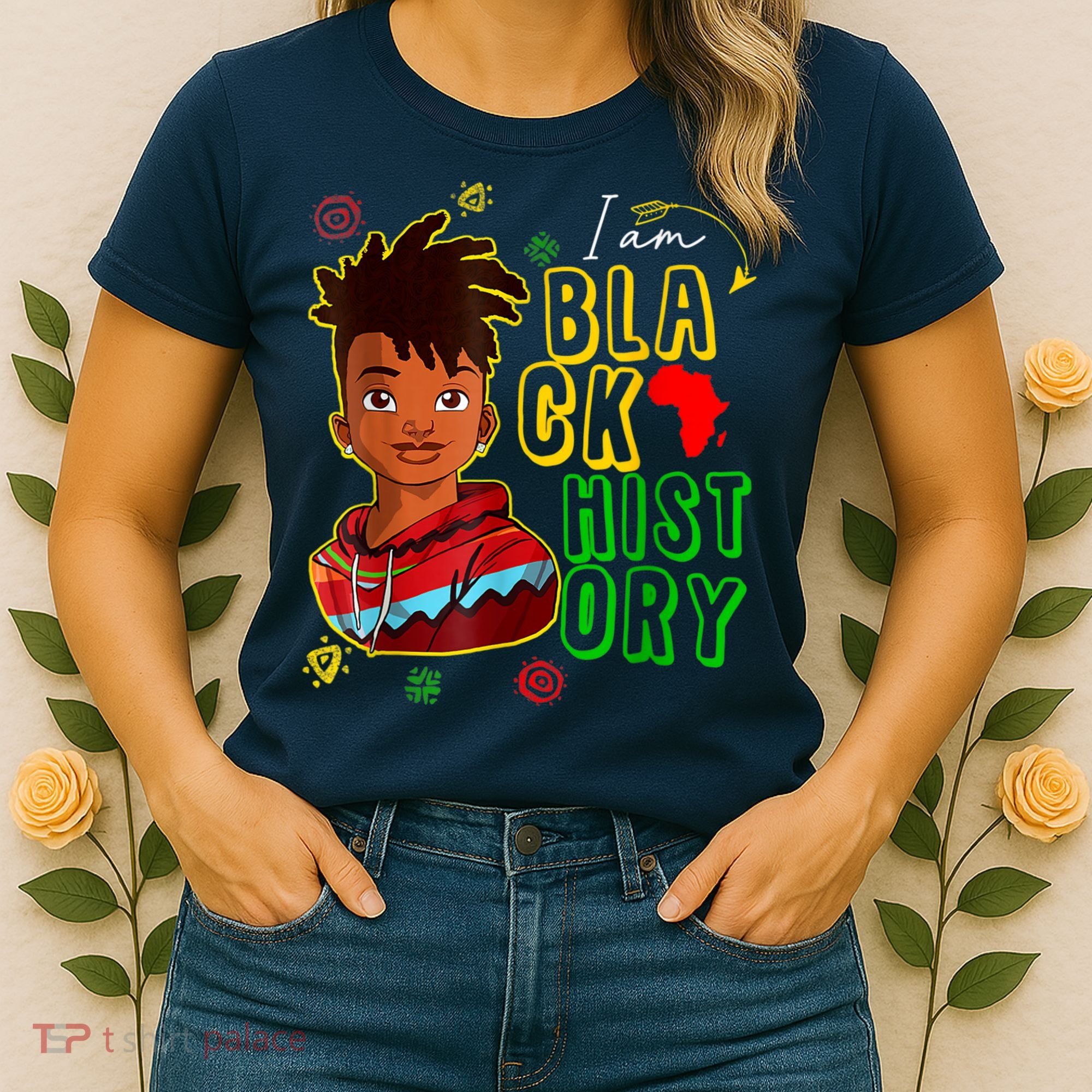 I Am Black History Month Black History Month African American Black Women's T-Shirt