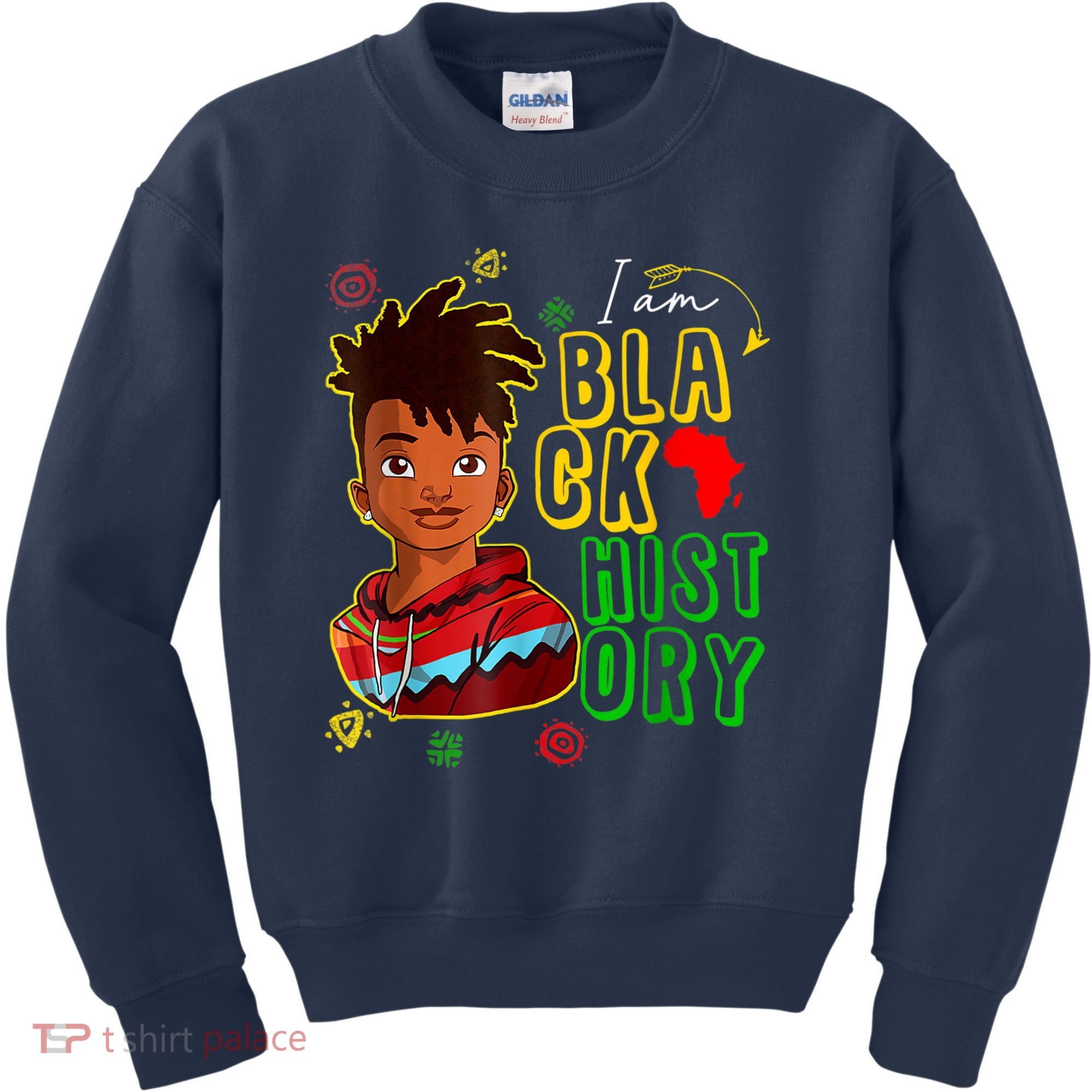 I Am Black History Month Black History Month African American Black Kids Sweatshirt