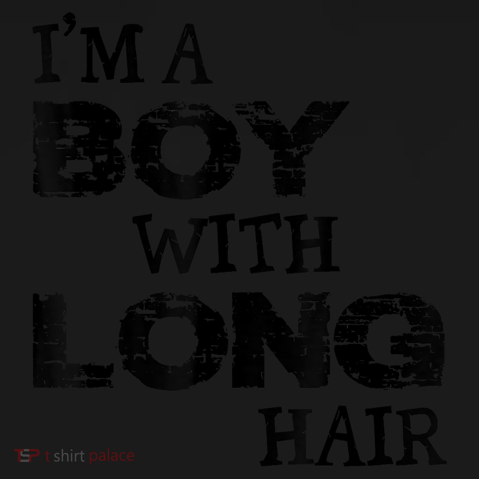 I'm A Boy With Long Hair Funny Cool Long Hair USA-Made Doggie Bandana