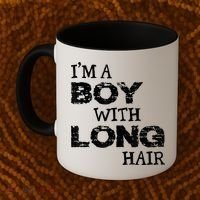 I'm A Boy With Long Hair Funny Cool Long Hair Coffee Mug thumb 2