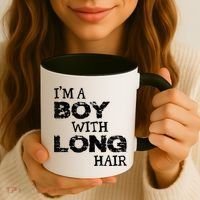 I'm A Boy With Long Hair Funny Cool Long Hair Coffee Mug thumb 3