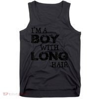 I'm A Boy With Long Hair Funny Cool Long Hair Tank Top thumb 0
