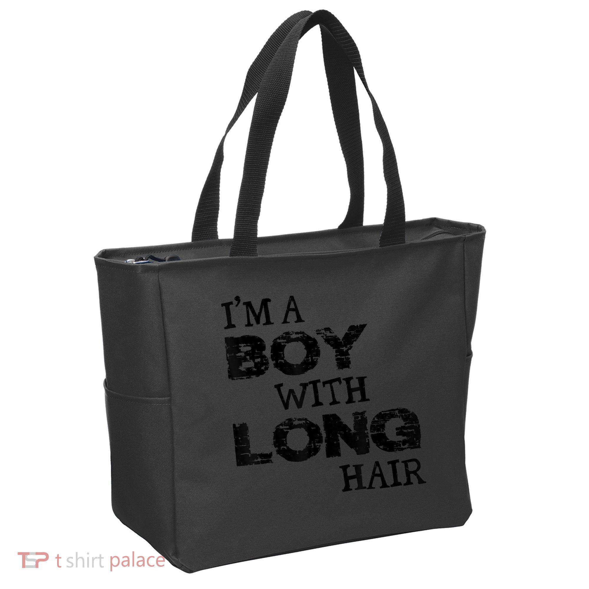 I'm A Boy With Long Hair Funny Cool Long Hair Tote Bag