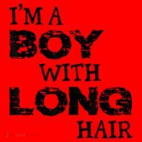 I'm A Boy With Long Hair Funny Cool Long Hair Santa Hat thumb 1