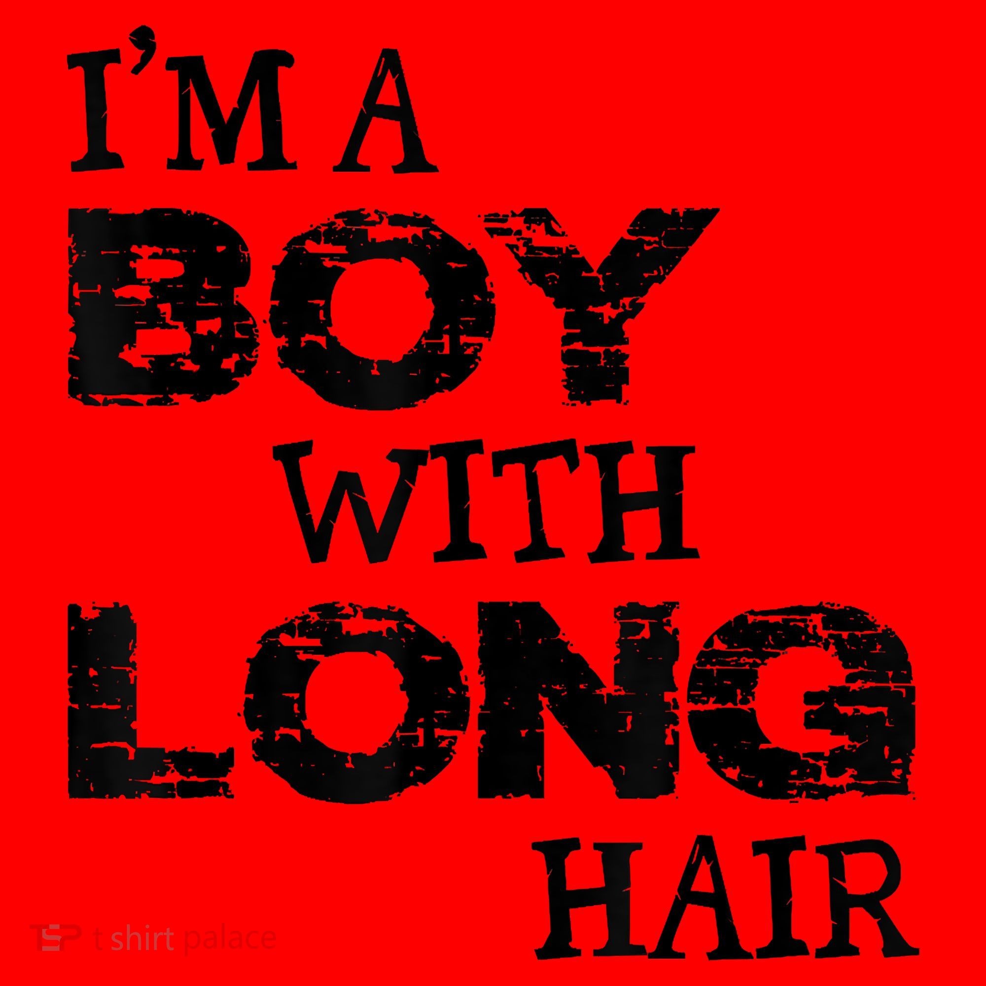 I'm A Boy With Long Hair Funny Cool Long Hair Santa Hat
