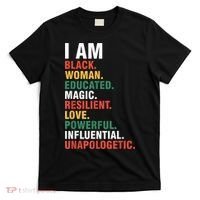 I Am Black womenman Black History Month Educated Black Girl T-Shirt thumb 0