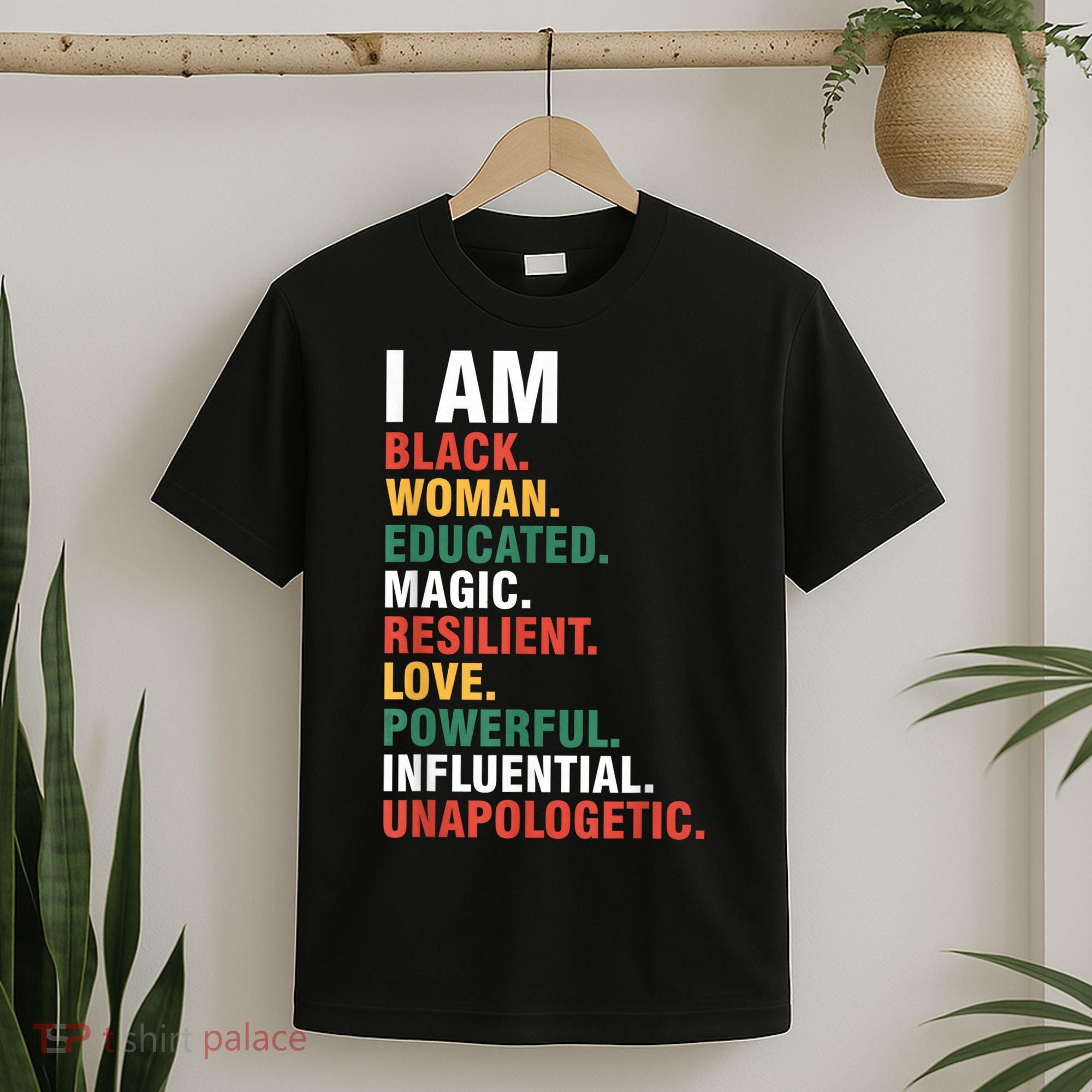 I Am Black womenman Black History Month Educated Black Girl T-Shirt