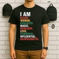 I Am Black womenman Black History Month Educated Black Girl T-Shirt thumb 6