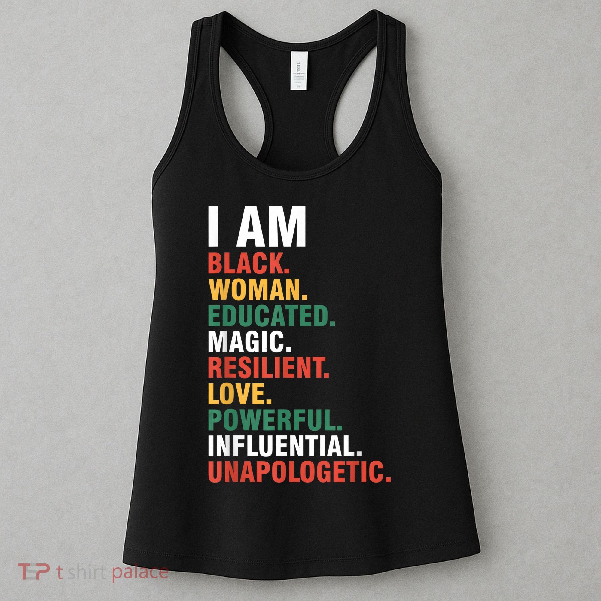 I Am Black womenman Black History Month Educated Black Girl Women's Tank Top