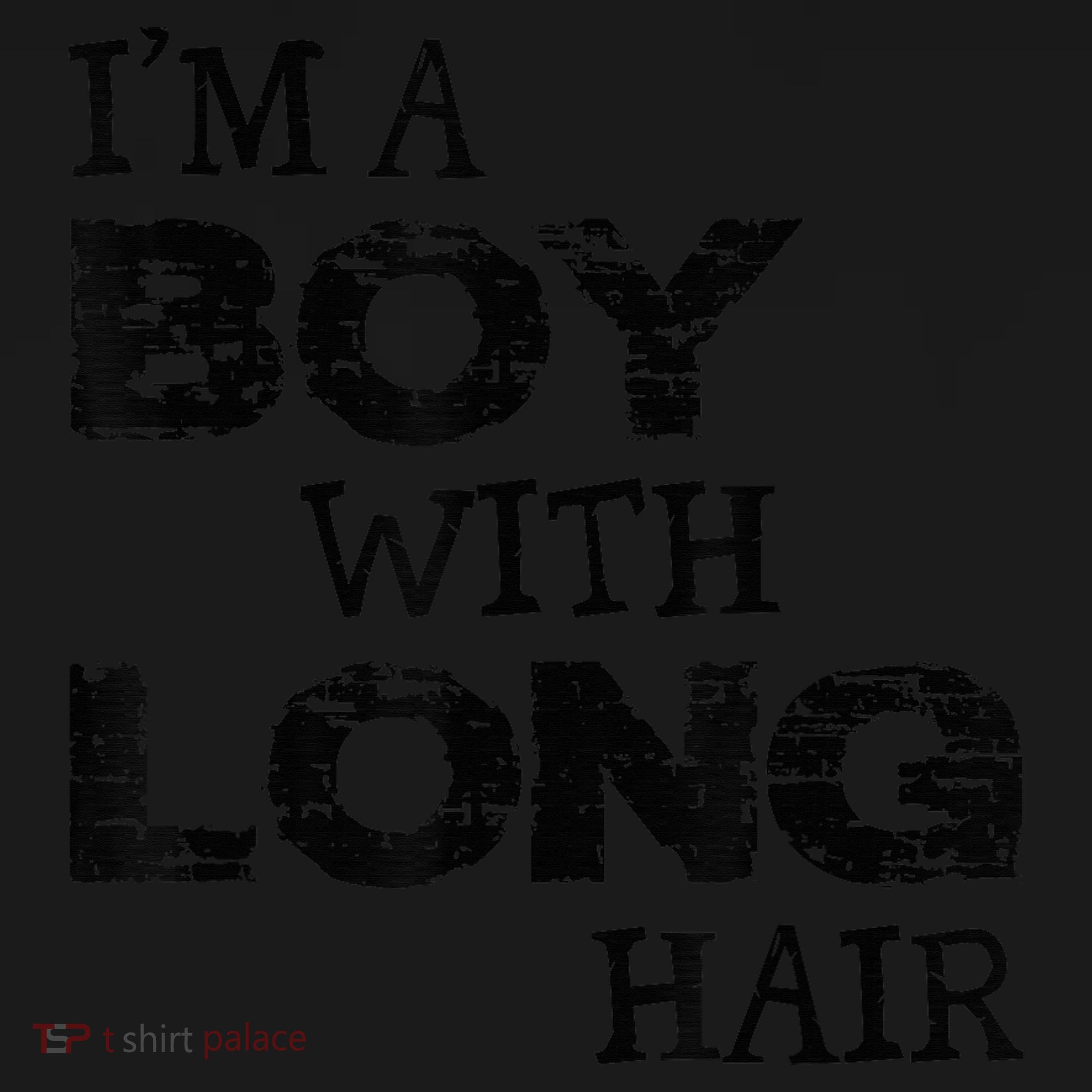 I'm A Boy With Long Hair Funny kid boy Cool Long Hair Hoodie