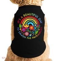 Its A Beautiful Day To Smash The Patriarchy Feminist Doggie Tank thumb 0