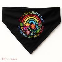 Its A Beautiful Day To Smash The Patriarchy Feminist USA-Made Doggie Bandana thumb 0