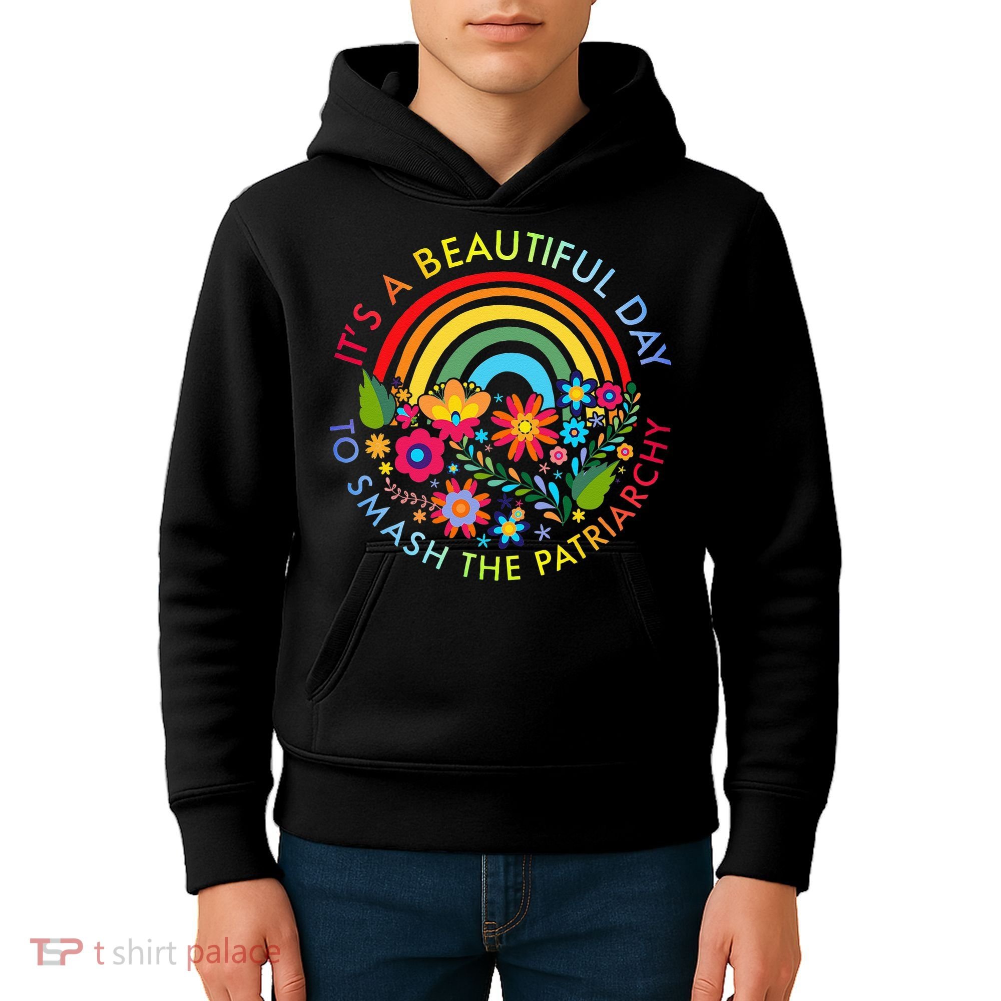 Its A Beautiful Day To Smash The Patriarchy Feminist Kids Hoodie