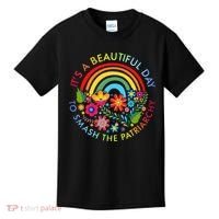 Its A Beautiful Day To Smash The Patriarchy Feminist Kids T-Shirt thumb 0