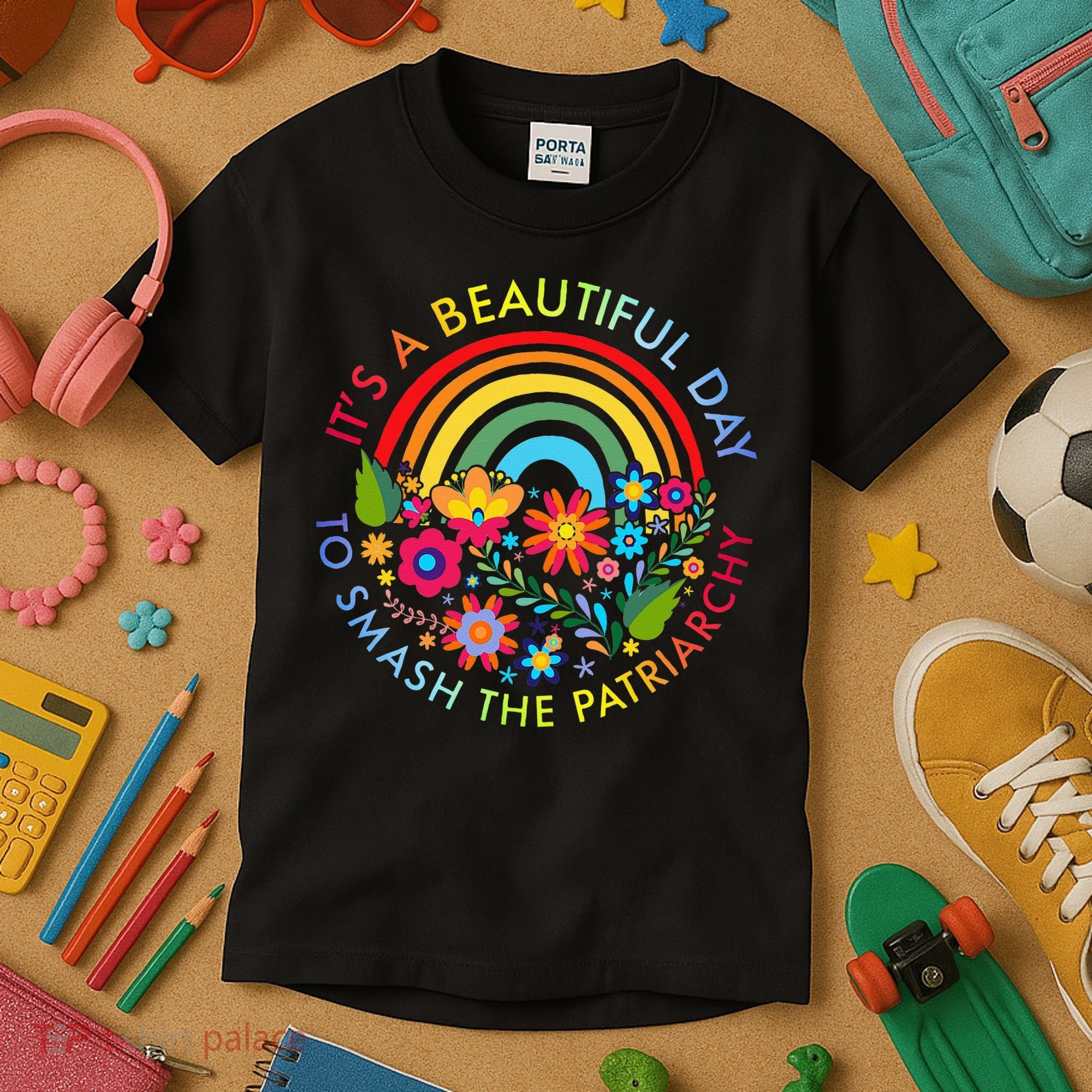 Its A Beautiful Day To Smash The Patriarchy Feminist Kids T-Shirt