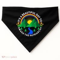 It's A Beautiful Day To Smash The Patriarchy USA-Made Doggie Bandana thumb 0