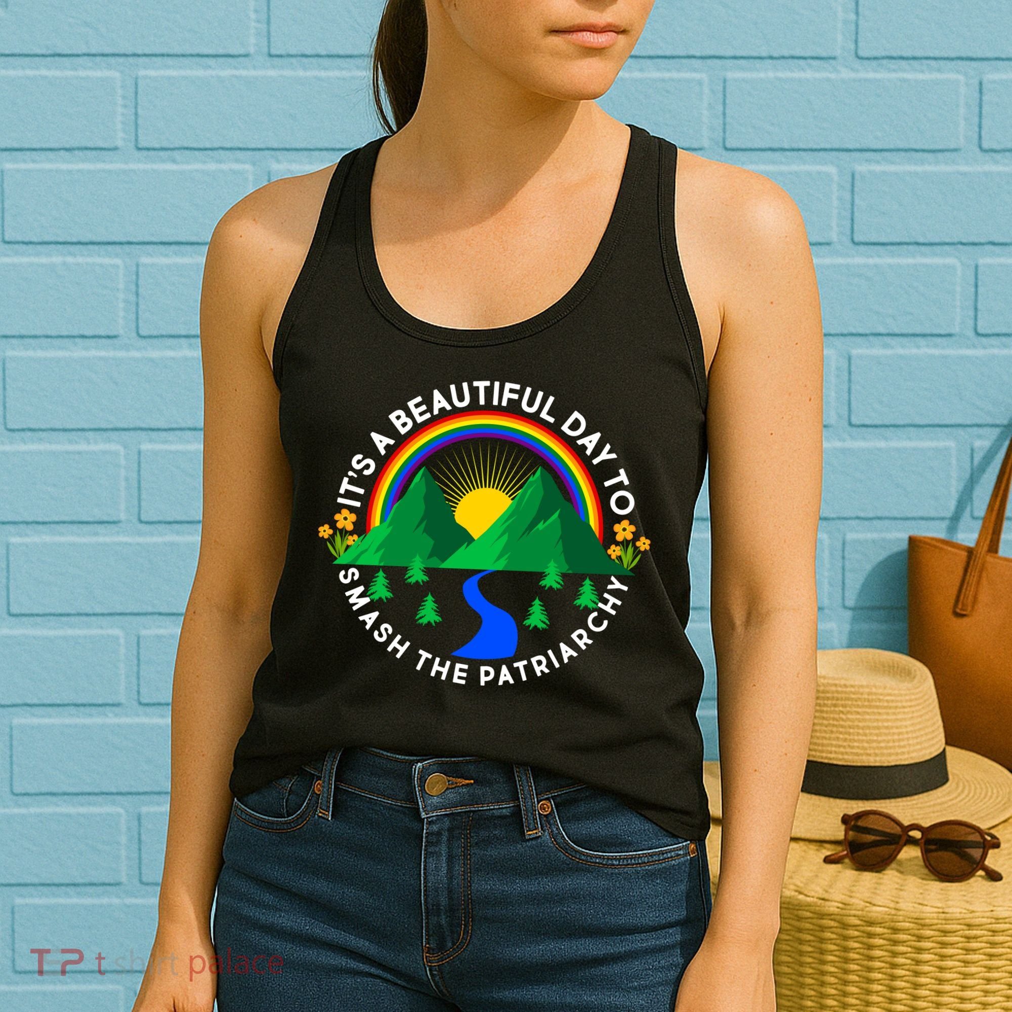 It's A Beautiful Day To Smash The Patriarchy Women's Tank Top