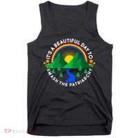 It's A Beautiful Day To Smash The Patriarchy Tank Top thumb 0
