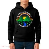It's A Beautiful Day To Smash The Patriarchy Kids Hoodie thumb 4