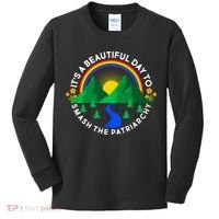 It's A Beautiful Day To Smash The Patriarchy Kids Long Sleeve Shirt thumb 0