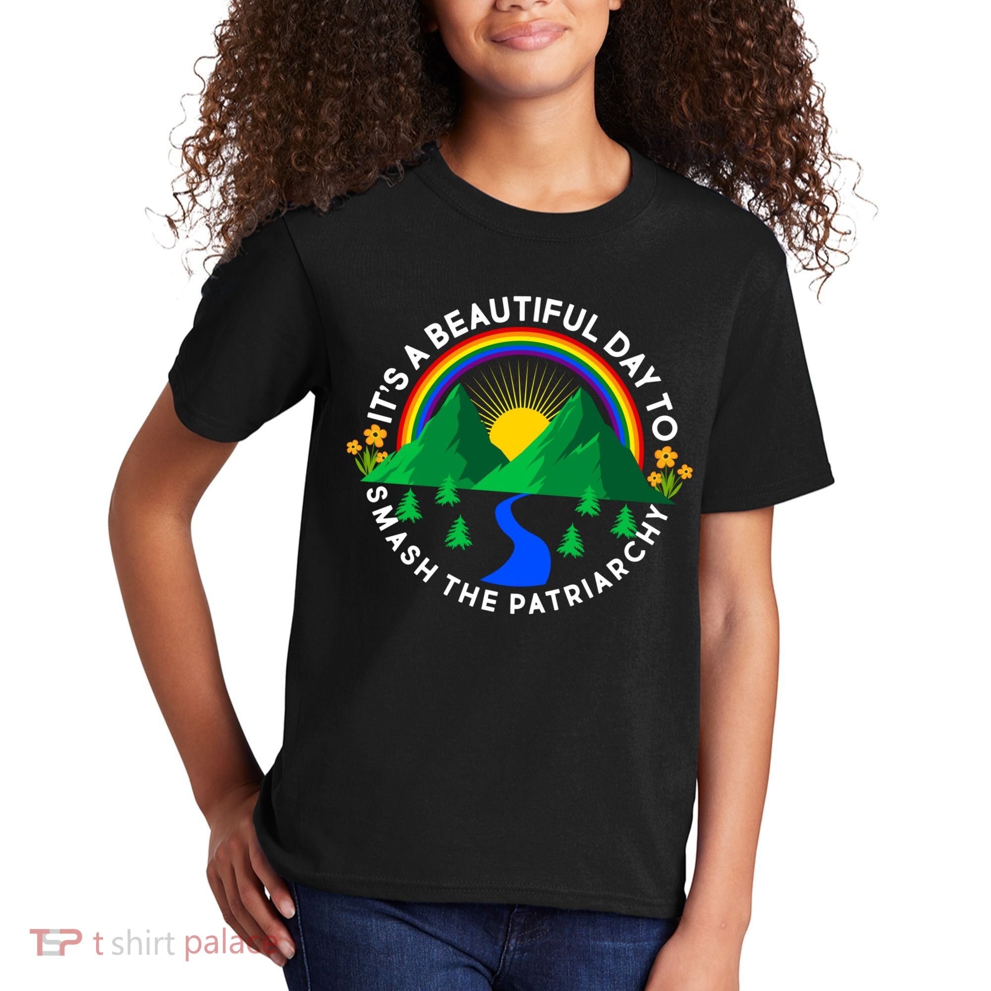 It's A Beautiful Day To Smash The Patriarchy Kids T-Shirt