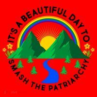 It's A Beautiful Day To Smash The Patriarchy Santa Hat thumb 1