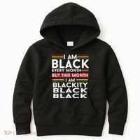 I Am Black Every Month Juneteenth Blackity Kids Hoodie thumb 0
