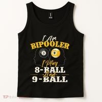 I Am Bipooler Snooker Game Billiards Lover Pool Player Tank Top thumb 2