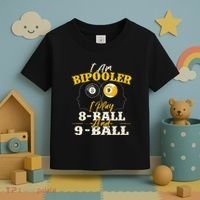 I Am Bipooler Snooker Game Billiards Lover Pool Player Toddler T-Shirt thumb 3