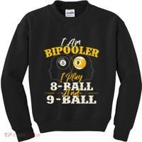 I Am Bipooler Snooker Game Billiards Lover Pool Player Kids Sweatshirt thumb 0