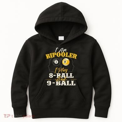 I Am Bipooler Snooker Game Billiards Lover Pool Player Kids Hoodie
